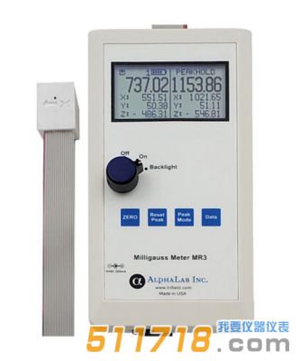 美國(guó)AlphaLab MR3三軸磁阻毫高斯計(jì)